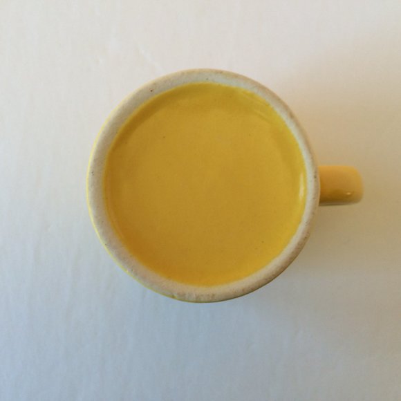 Funny Scary Face 3D Protruding Nose Sugar Bowl Creamer Set Mustard Yellow - Picture 6 of 11